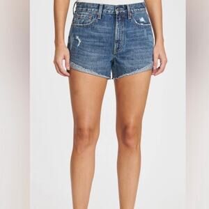 Pistola Kylee Relaxed High Rise Cuffed Short in Luna - Size 26